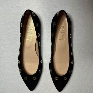 FSNY Black Pointed Toe Flats